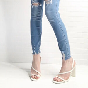 Zara Square Heel Strappy Sandals